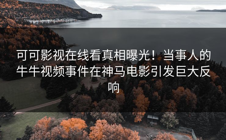 可可影视在线看真相曝光！当事人的牛牛视频事件在神马电影引发巨大反响