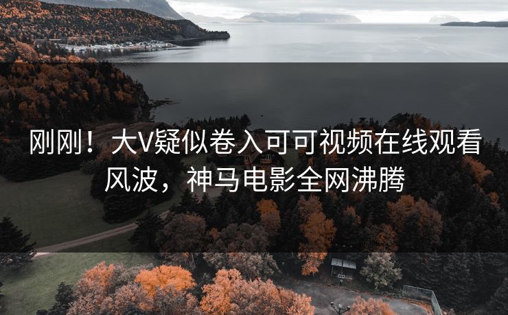 刚刚！大V疑似卷入可可视频在线观看风波，神马电影全网沸腾