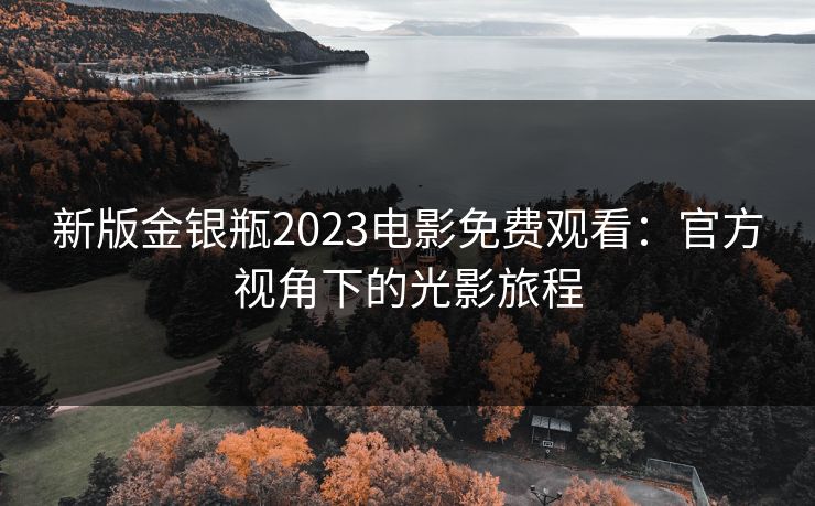 新版金银瓶2023电影免费观看:官方视角下的光影旅程