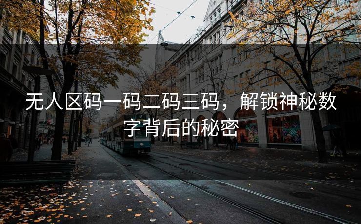 无人区码一码二码三码,解锁神秘数字背后的秘密